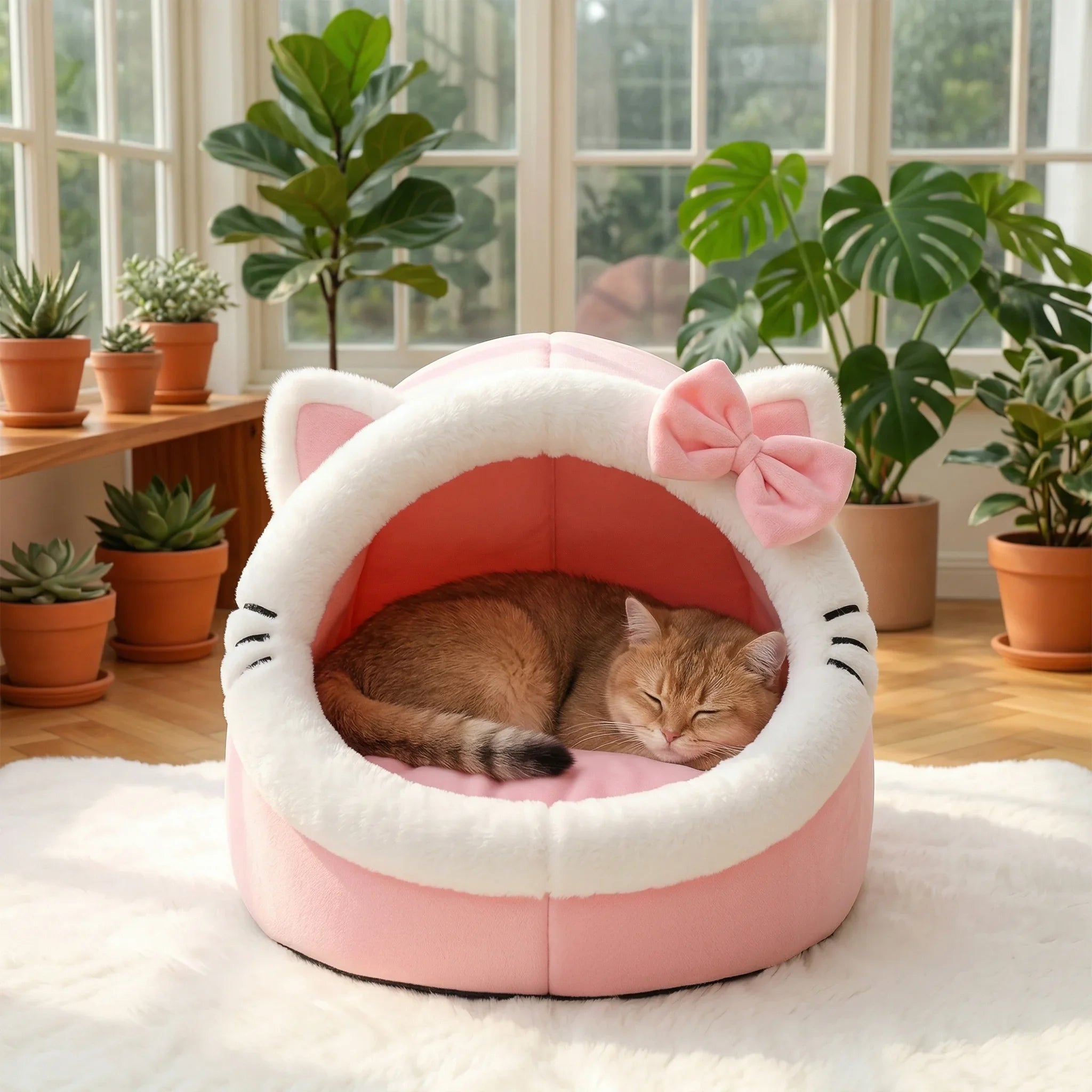 Cat shaped Cat Bed