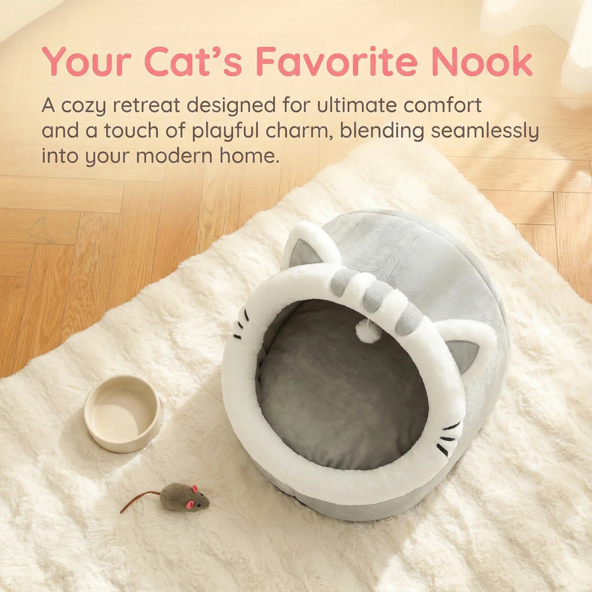 Cat shaped Cat Bed